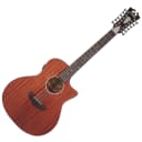 D'Angelico Premier Fulton LS 12-String A/E Guitar - Mahogany Satin