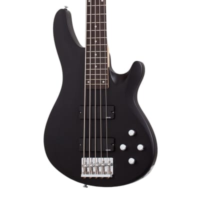 Schecter C-5 Deluxe Bass Guitar - Satin Black image 3