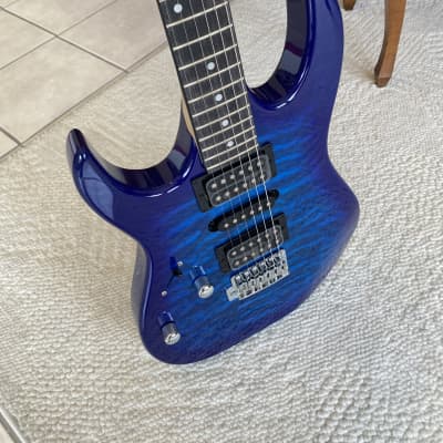 Ibanez GRX70QAL Left Handed Electric Guitar - Transparent Blue Burst image 2