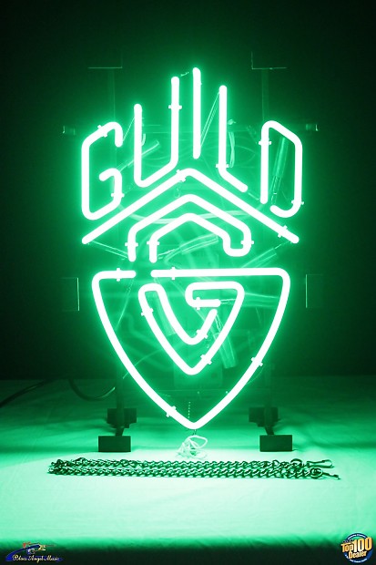 Guild Guitars Green Logo Neon Sign, Brand New!!! image 1