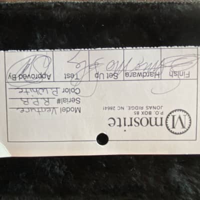Mosrite Ventures 1991 - Hand Signed by Semie! image 10