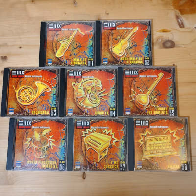 E-MU EIIIX Sound Library Collection CD ROM Vol. 1 2 3 4 5 6 7 8 ESI E4 Emulator 3x Samplers