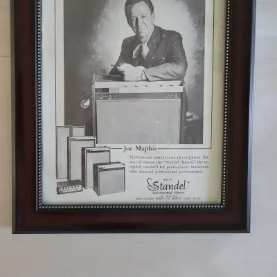 1967 Standel Amplifiers Promotional Ad Framed Joe Maphis Rare original for sale