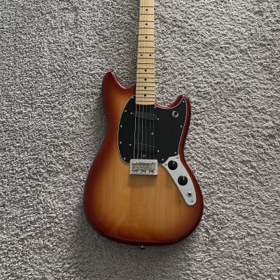 Fender Player Mustang 2021 MIM Sienna Sunburst 75th Anniversary Maple FB Guitar image 1