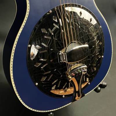Recording King RPH-R2-MBL Dirty 30's Single 0 Round Neck Resonator Guitar Matte Blue image 6