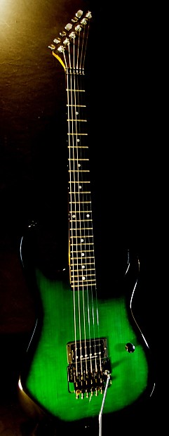 ZOLLA Strat Custom 1987 Green Transparent. RARE West Coast | Reverb