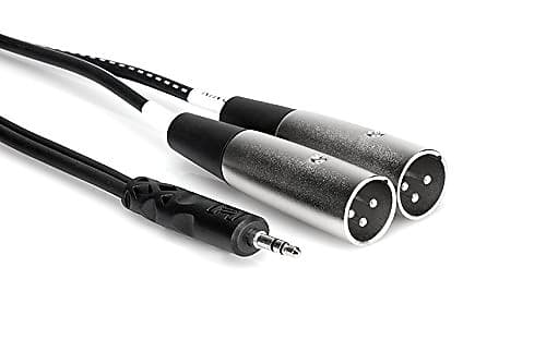 Hosa - CYX-402M - 3.5 mm TRS to Dual XLR3M Stereo Breakout Cable - 6.5 feet image 1