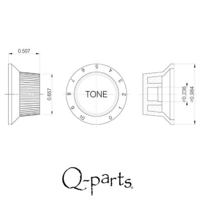 NEW Q-Parts VINTAGE Strat Knob Set Fender Style - AGED COLLECTION image 2