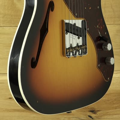 Fender Custom Shop Ltd Edition 60s Thinline  Tele Custom Journeyman Relic 3 Tone Sunburst CZ541140 image 11