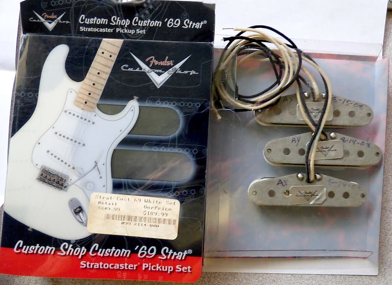 Fender Custom Shop '69 Stratocaster Pickup Set White 2008 AY Initialed