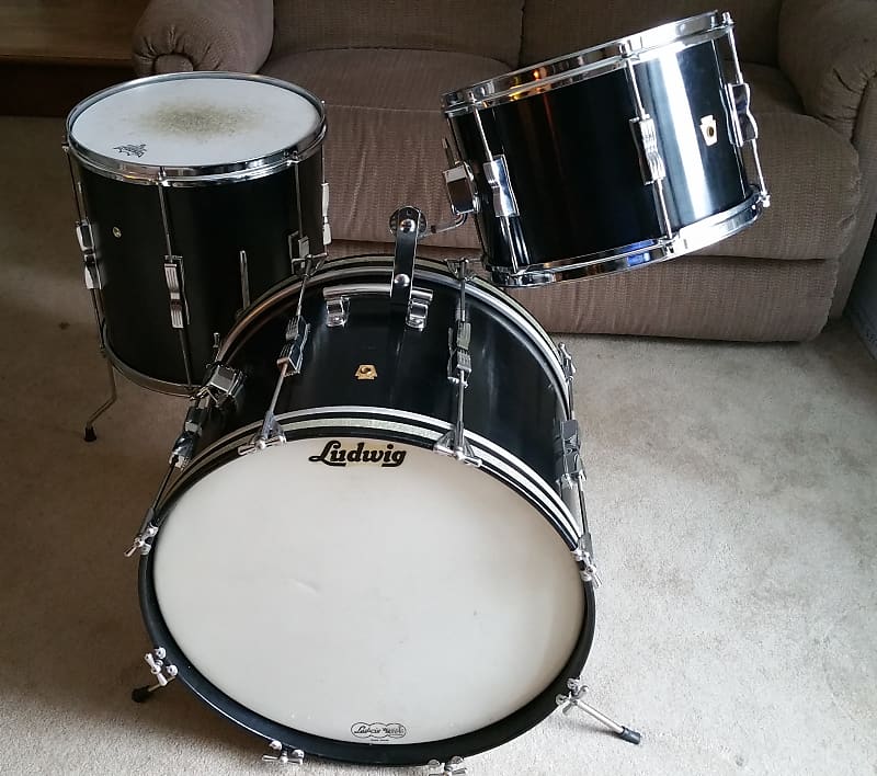 Ludwig No. 996-1 Club Date Outfit 12" / 14" / 20" Drum Set 1960s image 7