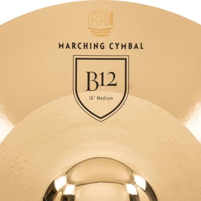 Meinl 16" Professional Marching Hand Cymbals B12 (Pair) image 7