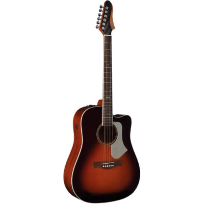 Tagima Swell EQ Dreadnought Acoustic Electric Guitar, Spruce Top, Honey Burst image 1