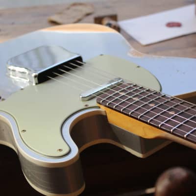 FENDER "Custom Shop 1960 Telecaster Custom Heavy Relic,Aged Inca Silver" HARDCASE, PAPERS image 5
