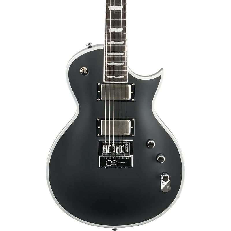 ESP LTD EC-1000 EverTune BB Electric Guitar, Black Satin image 1