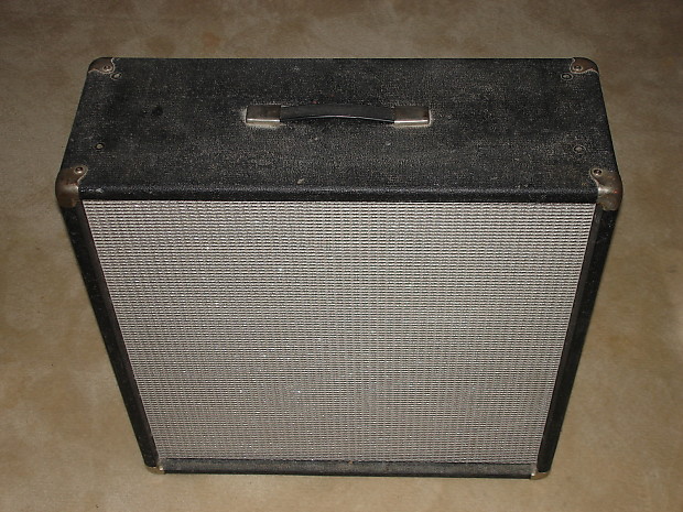 Mojotone Style Super Reverb Style 80's Speaker Cabinet Black Tolex with Fender Blackface Style Cloth image 1