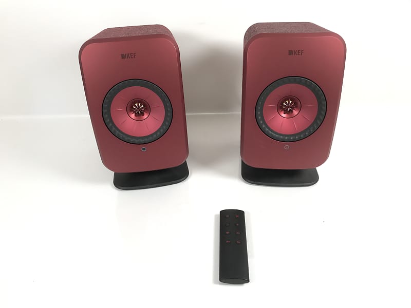 KEF LSX Wireless Speaker Music System (Pair) Red image 1