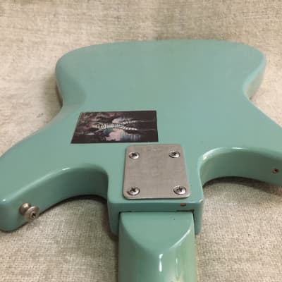 Kimberly 2 Pickup 1960's Seafoam Green Teisco Japan Matching Headstock & Neck Surf Guitar image 15
