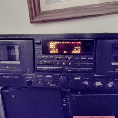 TEAC Vintage W-6000R Double Cassette Deck Player Black | Reverb