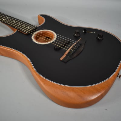 2021 Fender Acoustasonic Stratocaster Black Finish Acoustic Electric w/Bag image 6