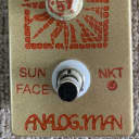 Analogman Sun Face Red Dot NKT Germanium Fuzz with Sun Dial Knob, On/Off Fuzz Pot, Top Jacks