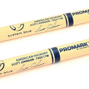 Promark Scott Johnson Signature Marching Drumsticks - Natural Hickory image 3