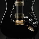 Fender Channel Exclusive Mahogany Black Top Stratocaster HH - Black