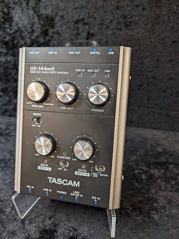 TASCAM US-144MKII INTERFACE AUDIO USB 2x entr.mic/ligne, S/PDIF, MIDI I/O,  ligne, sort.moniteur