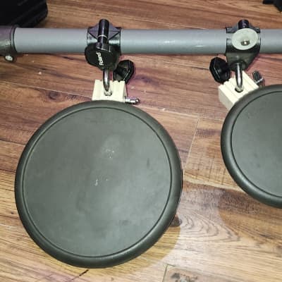 Roland  TD-7/ TD-9 Drum Pads With Mounting Bar - Black/White