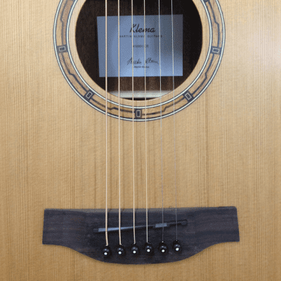 Klema Solid Cedar Top,Dreadnought Acoustic Guitar,Cutaway W Gig Bag k100DC-CE image 2