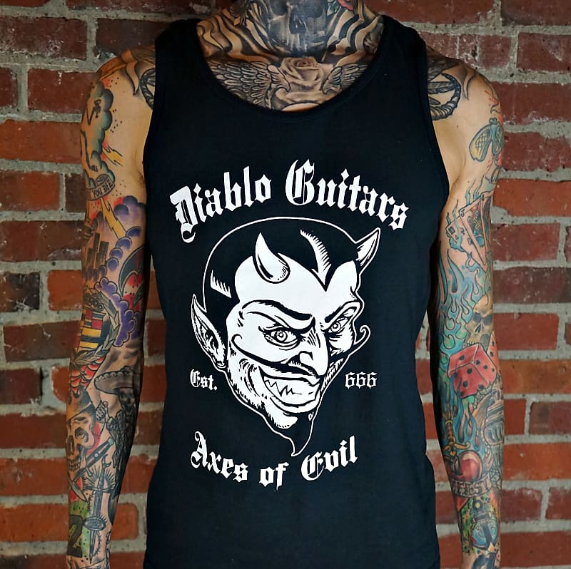Diablo Guitars Men's Tank Top "Diablo Guitars Axes of Evil Reverb