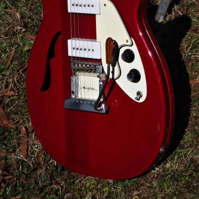 Micro-Frets Spacetone 1971 Red Transparent. VERY RARE. Excellent Guitar. MicroFrets custom guitar. image 4