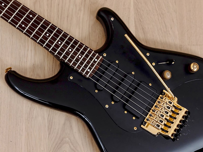 1986 Ibanez Roadstar II Series RG650 HSS Vintage S-Style Electric Guitar  Black w/ Floyd Rose, Japan