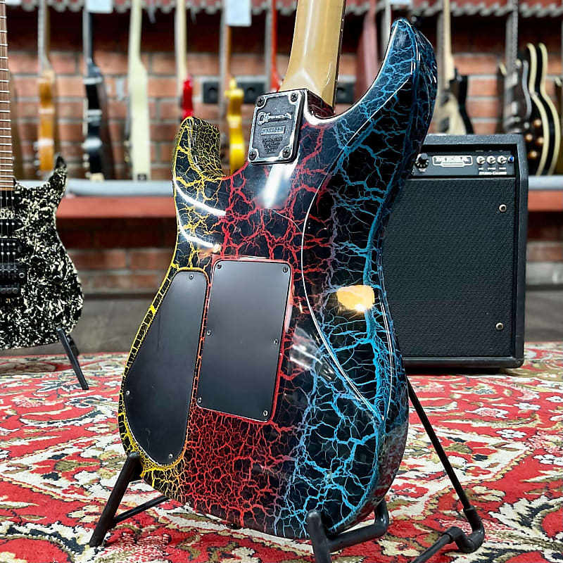 Charvel 3DR Dinky Reverse HS Rainbow Crackle w/Case Japan