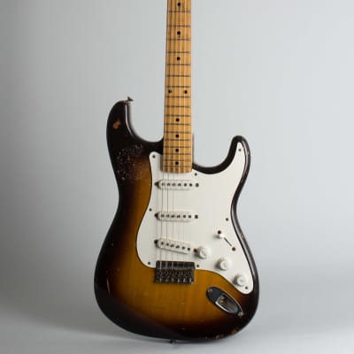 Fender  Stratocaster Non Tremolo Solid Body Electric Guitar (1956), ser. #10339, original tweed hard shell case. image 1