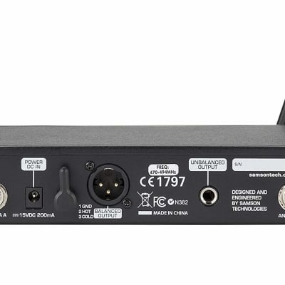 Samson Concert 99 Frequency-Agile UHF Wireless Lavalier Mic Presentation System - D Band (542–566 MHz) image 3