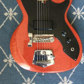 Telestar Electric Guitar 1960's Red Sparkle image 2