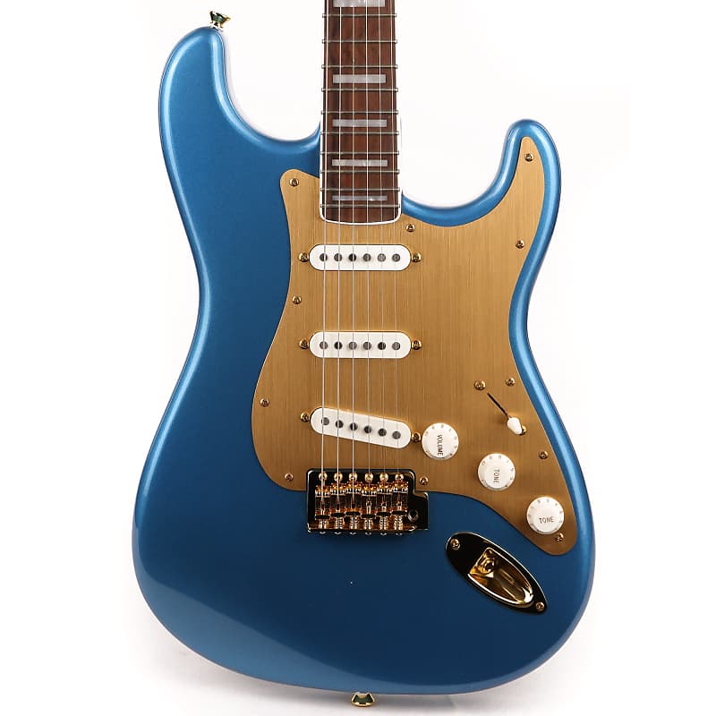 Squier 40th Anniversary Stratocaster Gold Edition Lake Placid Blue image 1