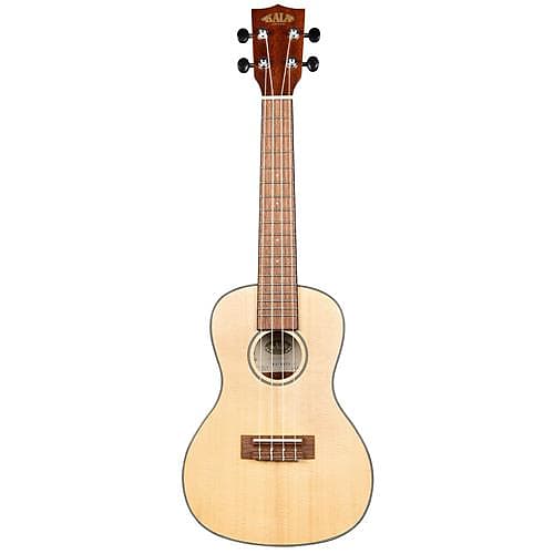 Kala Satin Solid Spruce Mahogany Travel Concert Ukulele with Gig Bag image 1