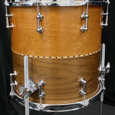 Craviotto 18/12/14/5x14" New Old Stock. Solid Stacked Drum Set - 2012 Signed Cherry/Walnut image 6