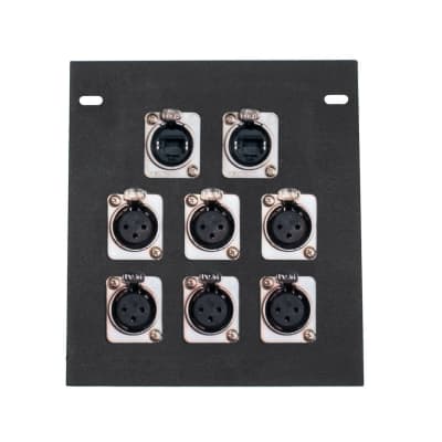 Elite Core FB8 Recessed Floor Box with 6 XLRF + 2 Ethernet Pass-Through Jack image 2