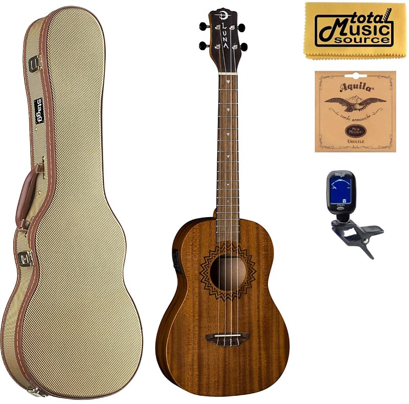 Luna vintage mahogany store baritone ukulele