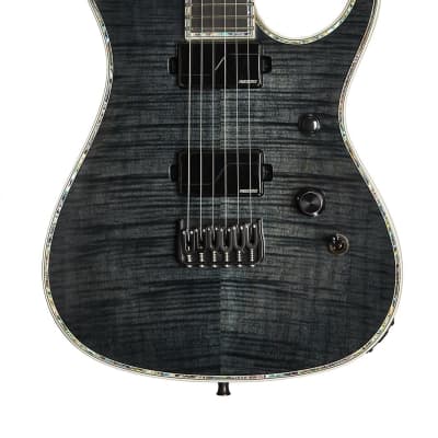 BC Rich Guitars Shredzilla Extreme Electric Guitar with Hipshot Bridge, Trans Black Flame image 2