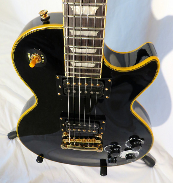 Epiphone Les Paul Custom Classic 2014 Ebony with Antiqued Binding Unplayed