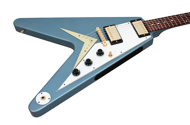 Gibson flying shop v pelham blue