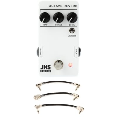 JHS 3 Series Octave Reverb Pedal with 3 Patch Cables for sale