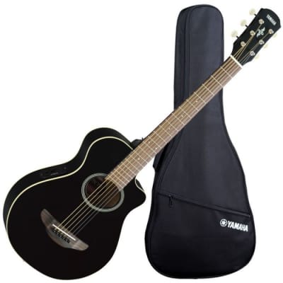 Yamaha APXT2 3/4-size Thin-line Cutaway Acoustic-Electric Guitar - Black image 2