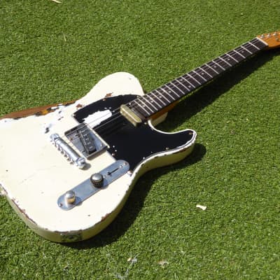 DY Guitars Rick Parfitt / Status Quo tribute white relic tele body PRE-BUILD ORDER image 5