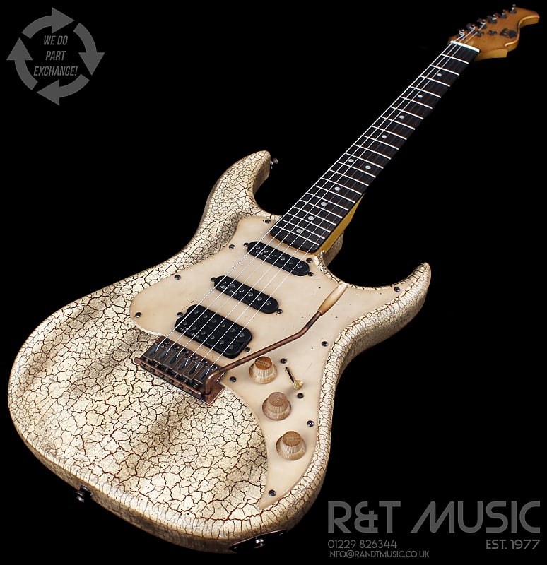 AXL Badwater SRO HSS Distressed Electric Guitar in Cracked