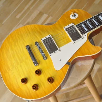 1985 Tokai Love Rock LS-65 Standard Ice Tea Burst Flame Top Guitar Japan w/  Lifton-Style Case | Reverb